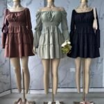 VESTIDO CORTO CARAMELO LISO