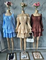 VESTIDO CORTO LISBOA LISO - Imagen 3