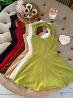 VESTIDO CORTO LAURA LISO - Imagen 4