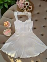 VESTIDO CORTO LAURA LISO - Imagen 3